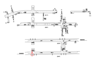 東京メトロ／銀座一丁目駅／有楽町線／№18駅看板・駅広告、位置図