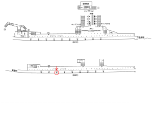 東京メトロ／西日暮里駅／千代田線／№17駅看板・駅広告、位置図