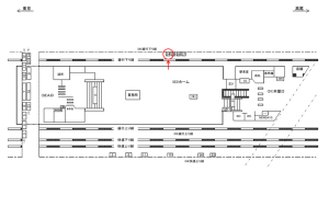 JR／大久保駅／緩行下り線／№24駅看板・駅広告、位置図