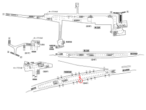 東京メトロ／市ヶ谷駅／有楽町線／№6駅看板・駅広告、位置図