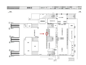 JR／津田沼駅／本屋改札内／№63駅看板・駅広告、位置図