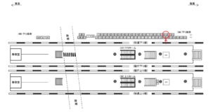 JR／御茶ノ水駅／下り線側／№132駅看板・駅広告、位置図