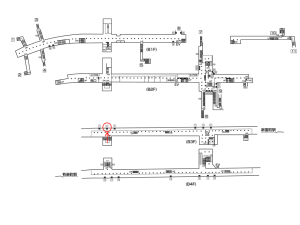 東京メトロ／銀座一丁目駅／有楽町線／№2駅看板・駅広告、位置図