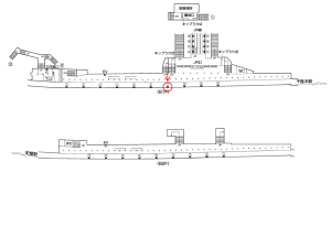 東京メトロ／西日暮里駅／千代田線／№7駅看板・駅広告、位置図