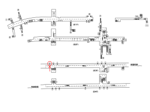 東京メトロ／銀座一丁目駅／有楽町線／№1駅看板・駅広告、位置図