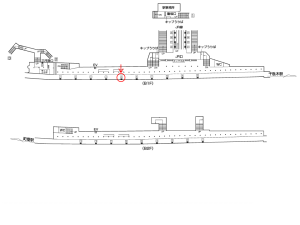 東京メトロ／西日暮里駅／千代田線／№5駅看板・駅広告、位置図