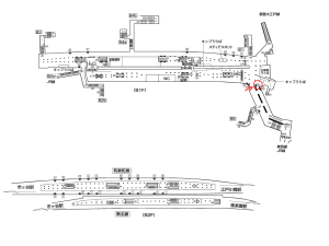 東京メトロ／飯田橋駅／有楽町線／№25駅看板・駅広告、位置図