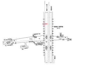 東京メトロ／表参道駅／半蔵門線／№14駅看板・駅広告、位置図