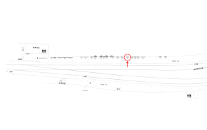東武　鐘ヶ淵駅／／№504駅看板・駅広告、位置図