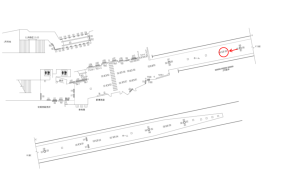 東武 大宮駅//№065駅看板・駅広告、位置図