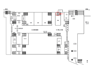 JR／大船駅／橋上本屋口／№116駅看板・駅広告、位置図