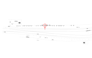 東武 鐘ヶ淵駅//№003駅看板・駅広告、位置図