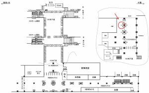 JR／錦糸町駅／北口改札外／№8駅看板・駅広告、位置図
