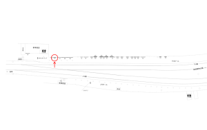 東武　鐘ヶ淵駅／／№507駅看板・駅広告、位置図