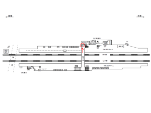 JR／十条駅／跨線橋／№21駅看板・駅広告、位置図