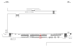 JR／東京駅／京八通路／№35駅看板・駅広告、位置図