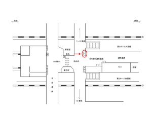JR／千葉駅／西口連絡通路／№3駅看板・駅広告、位置図