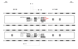 JR／戸塚駅／下りホーム／№2駅看板・駅広告、位置図