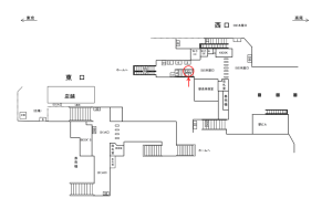 JR／東中野駅／本屋口／№33駅看板・駅広告、位置図