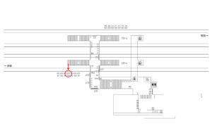 東武　川越市駅／／№304駅看板・駅広告、位置図