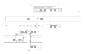 東武 高坂駅//№528駅看板・駅広告、位置図