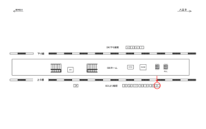 JR／鴨居駅／上り線前／№21駅看板・駅広告、位置図