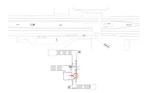 東武　北春日部駅／／№004駅看板・駅広告、位置図