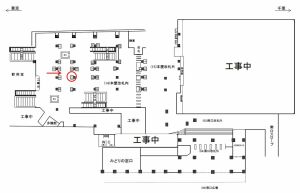 JR/新小岩駅/本屋改札内/№11駅看板・駅広告、位置図