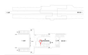 東武　大袋駅／／№558駅看板・駅広告、位置図