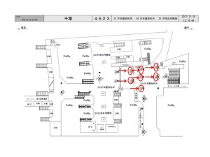 JR／千葉駅／千葉駅Ｊ・ＡＤビジョン駅デジタルサイネージ・駅広告、位置図