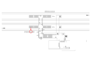 東武　川越市駅／／№305駅看板・駅広告、位置図