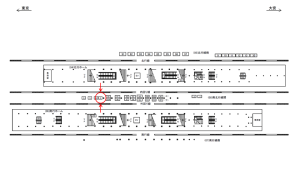 JR／秋葉原駅／南北行線間／№3駅看板・駅広告、位置図