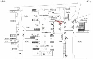 JR／千葉駅／3Ｆ本屋改札外／№4駅看板・駅広告、位置図