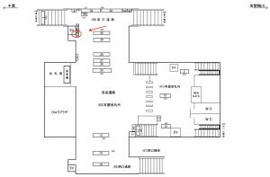 JR　木更津駅／東口通路／№41駅看板・駅広告、位置図