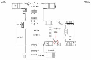 JR　木更津駅／改札内／№10駅看板・駅広告、位置図