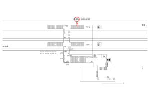 東武　川越市駅／／№309駅看板・駅広告、位置図