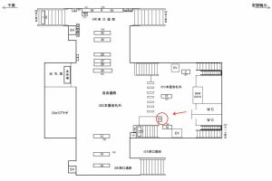 JR　木更津駅／改札内／№13駅看板・駅広告、位置図