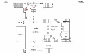 JR／木更津駅／東口通路／№42駅看板・駅広告、位置図