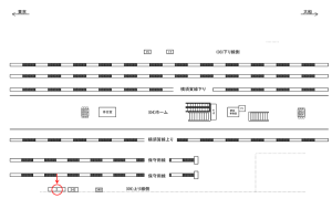 JR／保土ヶ谷駅／上り線側／№2駅看板・駅広告、位置図