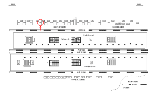 JR／恵比寿駅／外回り線側／№148駅看板・駅広告、位置図