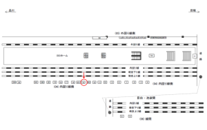 JR／目白駅／内回り線側／№14駅看板・駅広告、位置図