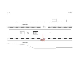 JR/浜野駅/上り線側/№7駅看板・駅広告、位置図
