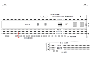 JR／目白駅／内回り線側／№340駅看板・駅広告、位置図