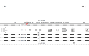 JR／高田馬場駅／外回り線側／№38駅看板・駅広告、位置図