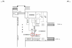 JR　佐倉駅／自動改札上／№1駅看板・駅広告、位置図