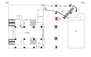 JR／恵比寿駅／本屋口／№107駅看板・駅広告、位置図