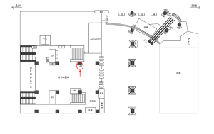 JR／恵比寿駅／本屋口／№4駅看板・駅広告、位置図