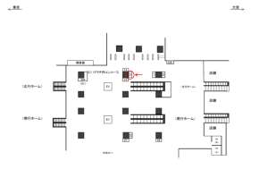 JR／秋葉原駅／1Fラチ内コンコース／№12駅看板・駅広告、位置図