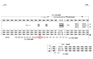 JR／目白駅／内回り線側／№342駅看板・駅広告、位置図