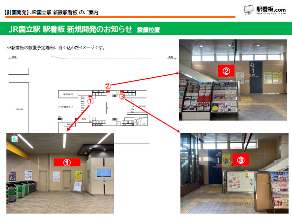 【計画開発】JR国立駅 新設駅看板のご案内(2) 